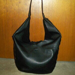 Hammitt Tom Black Pebbled Leather Handbag with Gunmetal Hardware $525, EUC!!